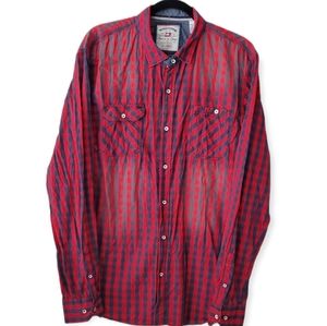Thread & Cloths Mens Plaid Button Shirt